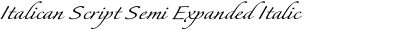 Italican Script Semi Expanded Italic